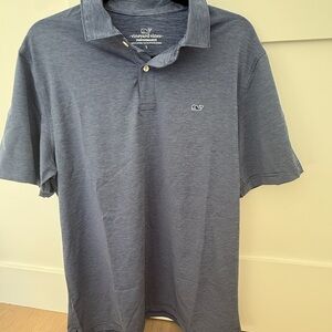Vineyard Vines Men's Striped Navy Polo